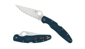 Spyderco POLICE 4 BLUE K390 SERRATED C07FS4K390 EDC Zsebkés