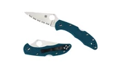 Spyderco DELICA 4 FRN BLUE K390 SERRATED C11FSK390 EDC Zsebkés