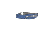 Spyderco STRETCH 2 XL BLUE NISHIJIN GLASS FIBER DAMASCUS C258GFBLP EDC Zsebkés
