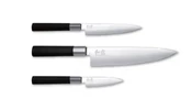 KAI Wasabi Black szakácskés készlet 3db-os