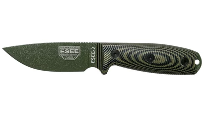 ESEE 3 Zöld Penge Zöld-Fekete G10 Outdoor EDC Kés