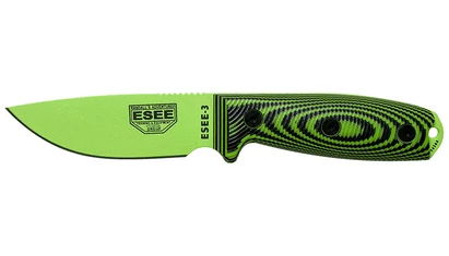 ESEE 3 Méregzöld Penge Méregzöls-Fekete G10 Outdoor EDC Kés