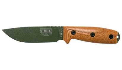 ESEE 4 Zöld Penge Barna Micarta Outdoor Kés