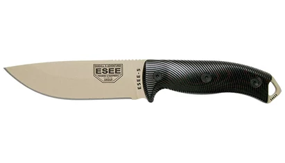 ESEE 5 Desert Penge Fekete G10 Outdoor Kés