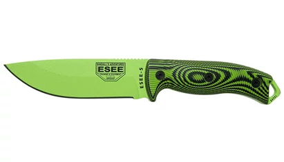 ESEE 5 Méregzöld Penge Méregzöld-Fekete G10 Outdoor Kés