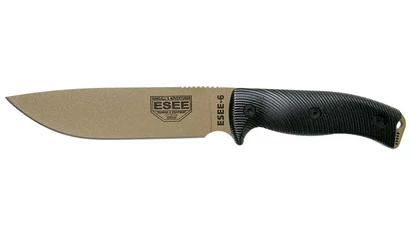 ESEE 6 Dark Earth Penge Fekete G10 Outdoor Kés