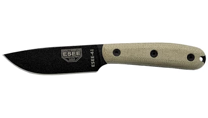 ESEE 4 Fekete penge Szürke Micarta Outdoor Kés