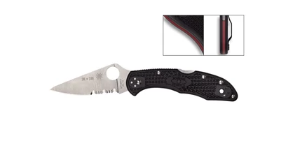 Spyderco DELICA 4 THIN RED LINE COMBO C11FPSBKRD EDC Zsebkés