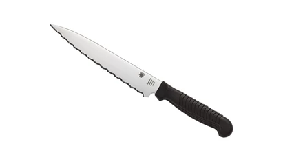 Spyderco KITCHEN CLASSICS CUCINA (Utility) CM.16,5 SERRATED BLACK K04SBK Konyhakés