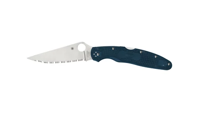 Spyderco POLICE 4 BLUE K390 SERRATED C07FS4K390 EDC Zsebkés