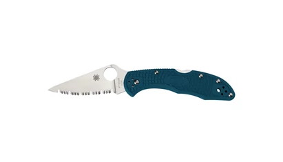 Spyderco DELICA 4 FRN BLUE K390 SERRATED C11FSK390 EDC Zsebkés