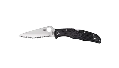 Spyderco ENDURA 4 FRN BLACK SERRATED C10SBK EDC Zsebkés