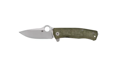 Spyderco SPYMYTO GREEN CANVAS MICARTA/TITANIUM M398 PLAN C265MTIP EDC Zsebkés