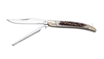 NN-Knives Horgász Zsebkés 2-pengés agancs
