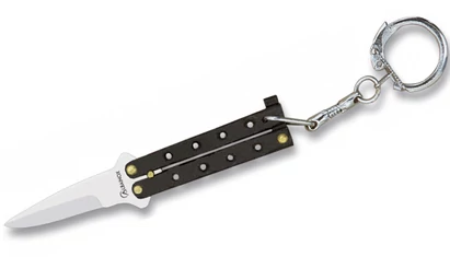 Albainox Balisong Black Kulcstartós Pillangókés 4 cm-es