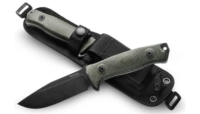 LionSteel M5 Micarta Green Black Outdoor Kés