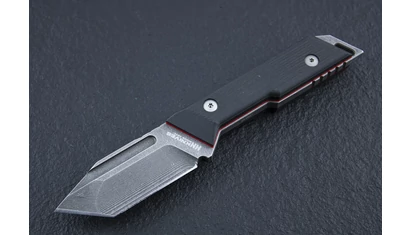 NN Knives Proto TAN NC Blade Fekete Richlite EDC Kés