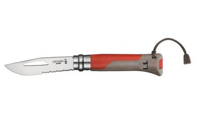 Opinel Outdoor No.08 Inox Piros zsebkés