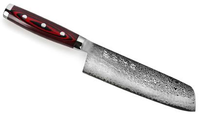 Yaxell Super Gou Japán Nakiri Szakácskés 18 cm-es damaszk